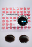 6 pairs Nipple Cover Silicone Petal Adhesive Reusable Black+Mocha+Beige One Size Fullness