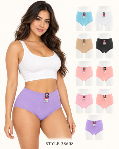 Lace Heart Full Brief Panty (Pack of 6)