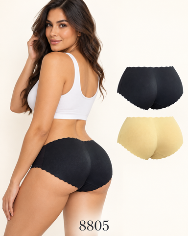 Women's Seamless Butt Padded Molded Padding Panties Underwear 8805