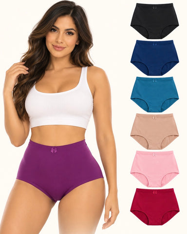 Bow Accent Full Brief Panty 69062 (Pack of 6)