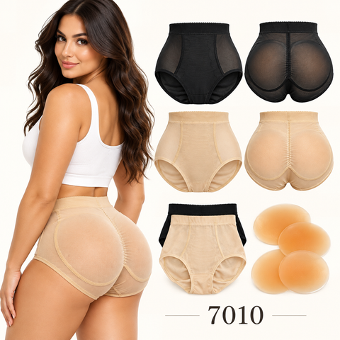 Silicone Pads Butt Enhancer Shaper Panties Underwear With Tummy Control 7010 S-5X