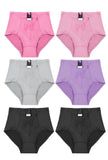 Floral Embroidered Shaping Brief with zipper Pocket travel (Pack of 6)