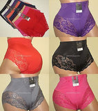 6 or 4 High Waist Briefs Tummy Control Girdles Lace Shaper Panties 63031 S-5XL